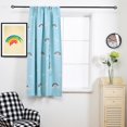 thumbnail image 2 of Barra de cortinas Blackout para cortinas Rod Pocket Blackout Cortina Tie Up Shade ajustable para baño Rainbow_Blue Rainbow_Blue Magideal Barra de cortinas Blackout para cortinas, 2 of 7