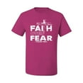 thumbnail image 2 of Wild Bobby, Faith Over Fear Psalm 118:6 White , Inspirational/Christian, Men's Graphic Tees, Fuschia, 5XL, 2 of 3