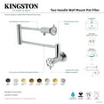 thumbnail image 4 of Kingston Brass KS4105RKX Webb Wall Mount Pot Filler Faucet with Knurled Handle, Oil Rubbed Bronze, 4 of 4