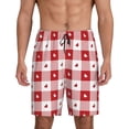 thumbnail image 1 of Fotbe Plaid Heart Pantalones Cortos de Pijama para Hombre, Ropa de Dormir, Pantalones de Pijama Cortos para Hombre-4X-Large, 1 of 6