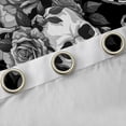 thumbnail image 4 of Homewish Halloween Skull Skeleton Kitchen Curtains,Retro Rose Floral Black Out Curtains Pack of 2 (42x63 Each),Gray, 4 of 6