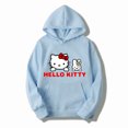 thumbnail image 1 of Sanrio-Sudadera con capucha de Hello Kitty para mujer, ropa bonita 3D con estampado de dibujos animados, moda de primavera y otoño, 2000s, y2k, 1 of 7