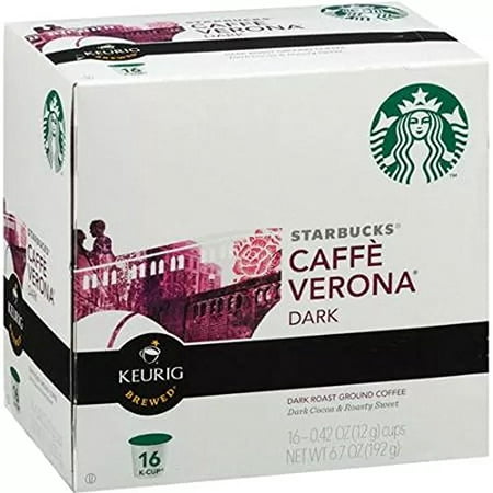 Starbucks Caff? Verona? K-Cup? Packs, 96 count, Premium Coffee Blend, Best Gourmet Coffee, Specialty Roasted Beans