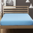 thumbnail image 5 of Kelnaro Soft Breathable Microfiber Twin-XL Fitted Sheet, Deep Pocket, Sky Blue, 5 of 5
