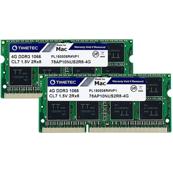 Timetec Hynix IC DDR3 1067MHz/1066MHz SODIMM RAM PC3-8500 pour Pomme Début / Milieu / Fin 2009, Mi 2010 MacBook, MacBook Pro,