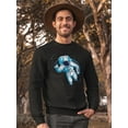 thumbnail image 2 of Astronaut Spaceman Design Sweatshirt Men -Image by Shutterstock, Male XX-Large, 2 of 4