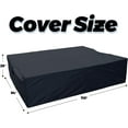 thumbnail image 2 of HOOOWOOO Patio Outdoor Furniture Cover,Waterproof Weather Couch Cover,Extra Large Rectangular Rain Sectional Sofa Covers for Patio Conversation Set 110X84X28" Black, 2 of 12