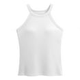 thumbnail image 4 of Baberdicy Built-in Bra Camisole - Women's Seamless Sleeveless Undershirt, Supportive Padded White Layering Tank Top (White | S), 4 of 6