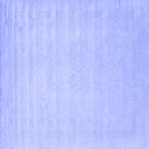 Ahgly Company Indoor Square Solid Blue Modern Area Rugs, 3' Square