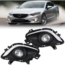 Nilight Fog Lights Assembly Compatible with 2013 2014 2015 MAZDA 6 Clear Lens Driver and Passenger Side H11 12V 55W Bulbs
