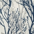 thumbnail image 6 of DriftAway Tree Branch Linen Blend Abstract Ink Printing Lined Thermal Insulated Window Curtain Valance Rod Pocket 52" x 18" Plus 2" Header Blue 2 Pack, 6 of 6