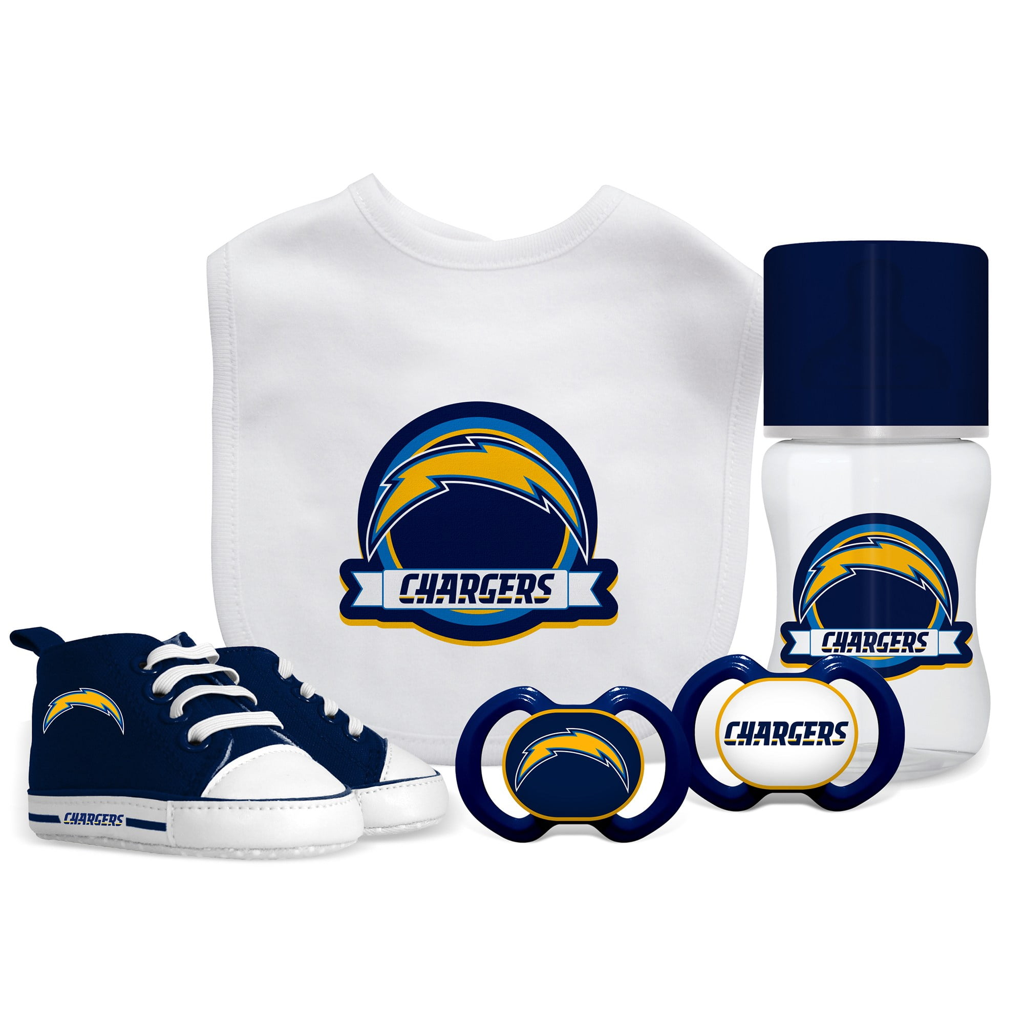 NFL Los Angeles Chargers Baby Girls' Onesies 3pk Set - 3-6M