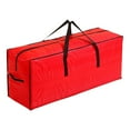 thumbnail image 1 of Bolsa de almacenamiento para árbol de Navidad con asas de transporte, impermeable, portátil, ideal para regalar. 122 cm x 38 cm x 50 cm, 1 of 9