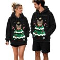 thumbnail image 4 of Christmas Santa Reindeer Pet Pouch Hoodie, Drop Shoulder Carrier Sweatshirt with Side Zip for Festive Xmas Holiday Wear, 4 of 6
