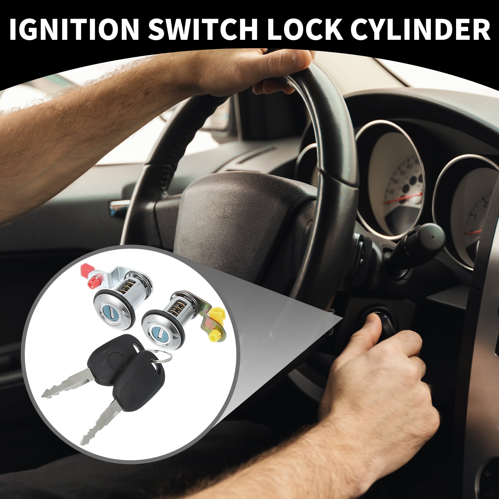 Unique Bargains Ignition Switch Lock Cylinder Assembly for Nissan D21 M.T 1 Set