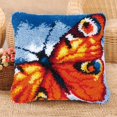 thumbnail image 2 of veasfak Butterfly Latch Hook Handmade Pillowcase Cushion Cover DIY Needle Crafts, 2 of 9
