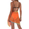 thumbnail image 5 of Blotona Women Bikini Cover Ups Shawl Summer Casual Fishnet Cutout Swimsuit Sarong Beach Wrap Skirt with Tassel, 5 of 6