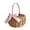 Pink, variant on Wicker Rattan Flower Basket,Willow Handwoven Basket with Handles and Plastic Insert,Candy Storage Basket Home Decoration