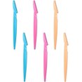 thumbnail image 1 of 6pcs Eyebrow Razors Shaper,Safety Facial Hair Remover Face Shaver Trimmer,Exfoliating Dermaplaning Tool,Eyelash Hair Remover Cut Eyebrows Shaping Tool Eyebrow Grooming Set for Women and Men(3 colors), 1 of 5