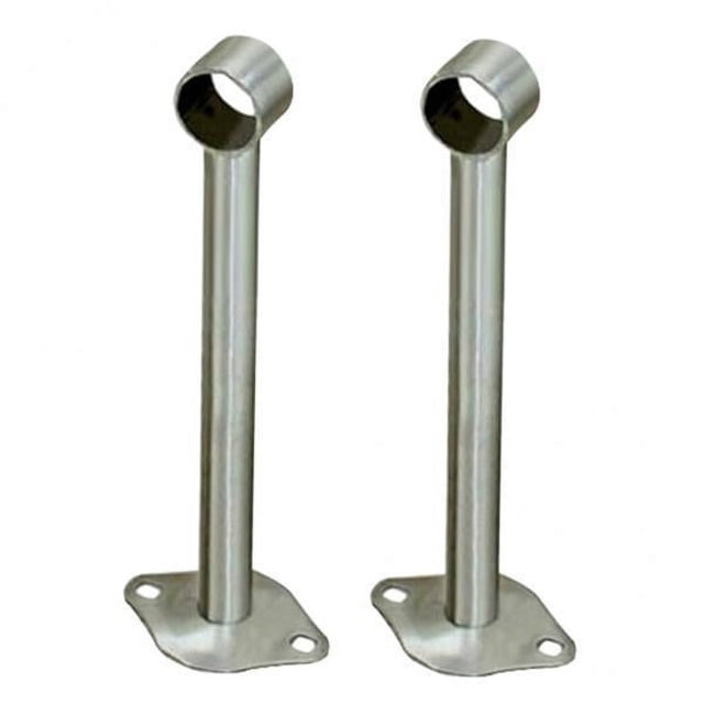 Soporte de Barra de Palanca de Tubo de Armario Soledad Acero Inoxidable 2 Uds
