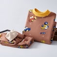 thumbnail image 3 of WOYY Loungewear Set for Girls Cartoon Print Knit Long Sleeve Top Pants Sleepwear Set Children's Clothes Sets, Sizes 5-6, 3 of 3
