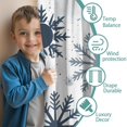 thumbnail image 3 of Blackout Kids Curtains,Blue Christmas Snowflake Pattern Childrens Insulated Curtains Set Of 2,Bedroom Essentials,Toddler Room Decor 42"x84", 3 of 5