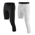 thumbnail image 2 of Pantalones de una sola pierna, pantalones ajustados de baloncesto, pantalones cortos estilo hombre, mallas de entrenamiento deportivo, pantalones para correr y fitness, 2 of 6