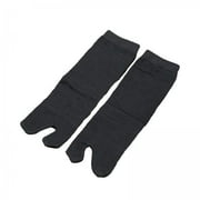 amagogo 2xTabi Socks 2 Toe Flip Flop Socks for Indoor and Outdoor Shopping Backpacking black