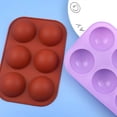thumbnail image 1 of Molde de Silicona ZHAOCHENG Media Esfera Grande 6 Cavidades, 1 of 5