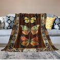 thumbnail image 5 of Yibo Daisy Hummingbird Blanket Flannel Soft and Comfortable Anti-static Bed Sofa Blanket, 5 of 9