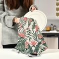 thumbnail image 6 of Coolnut Flamingo Flower Leaf Kitchen Dish Towels Set of 1,Dishcloths,Absorbent Soft Towels Hand Towels, Tea Towels,18" x 28", 6 of 6