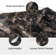 thumbnail image 3 of MOOFUN Faux Rabbit Fur Throw Blanket- 60x80 inches, Soft Fluffy Cozy Warm Fuzzy Machine Washable, Durable Blanket for Couch and Bed - Brown, 3 of 8
