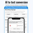 thumbnail image 4 of Peggybuy Magnetic AI Voice Recorder APP Control Recording Device ChatGPT Smart Transcription Translation Mind Map Digital Voice Recorder Sound Audio Recorder MP3 Records for Lectures Meetings, 4 of 9