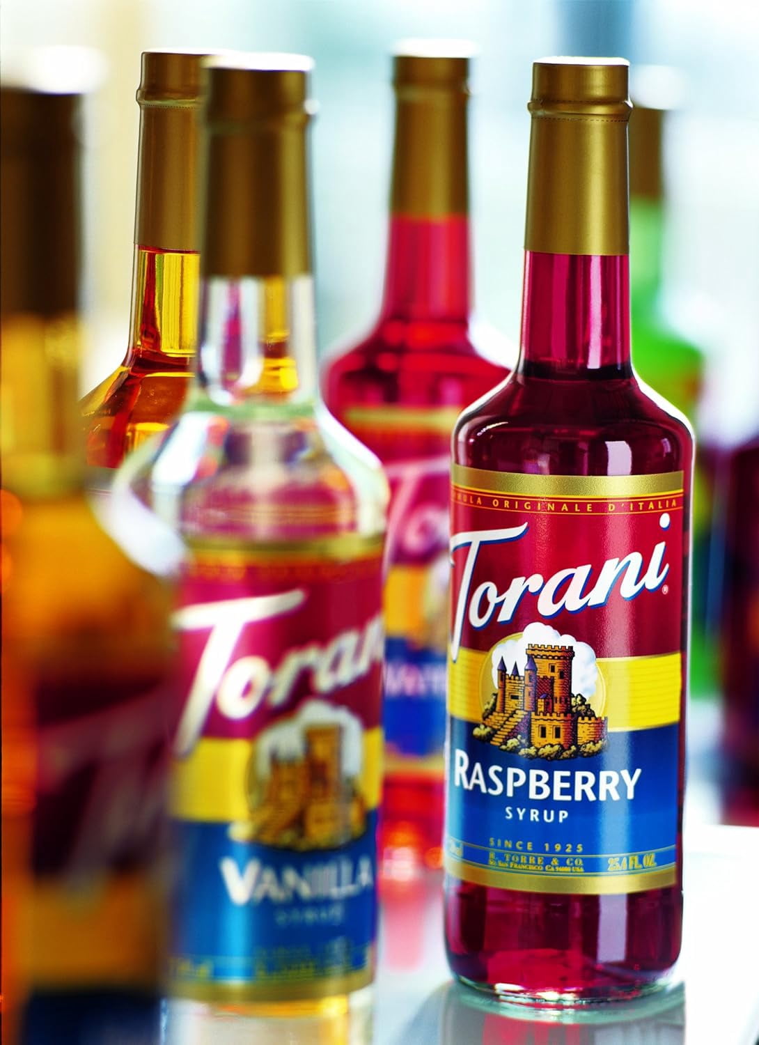 (4 pack) Torani Hazelnut Syrup, Glass Bottle, Drink Flavoring Syrup, Tree Nut Allergen, 25.4 fl oz