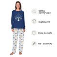 thumbnail image 2 of Menorah Matching Family Pajamas Hanukkah, White And Blue Hanukkah PJ Set With Pockets, Family And Dog Size, 2 of 7