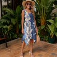thumbnail image 4 of KUIFORTI Summer Couple Matching Outfits Mens Casual Shirts Hawaii Dress with Soft Fabric Maxi Dress with Pockets 4-Way Stretch for Summer Vacation Trip Hawaiian Palm Leaf, 4 of 7