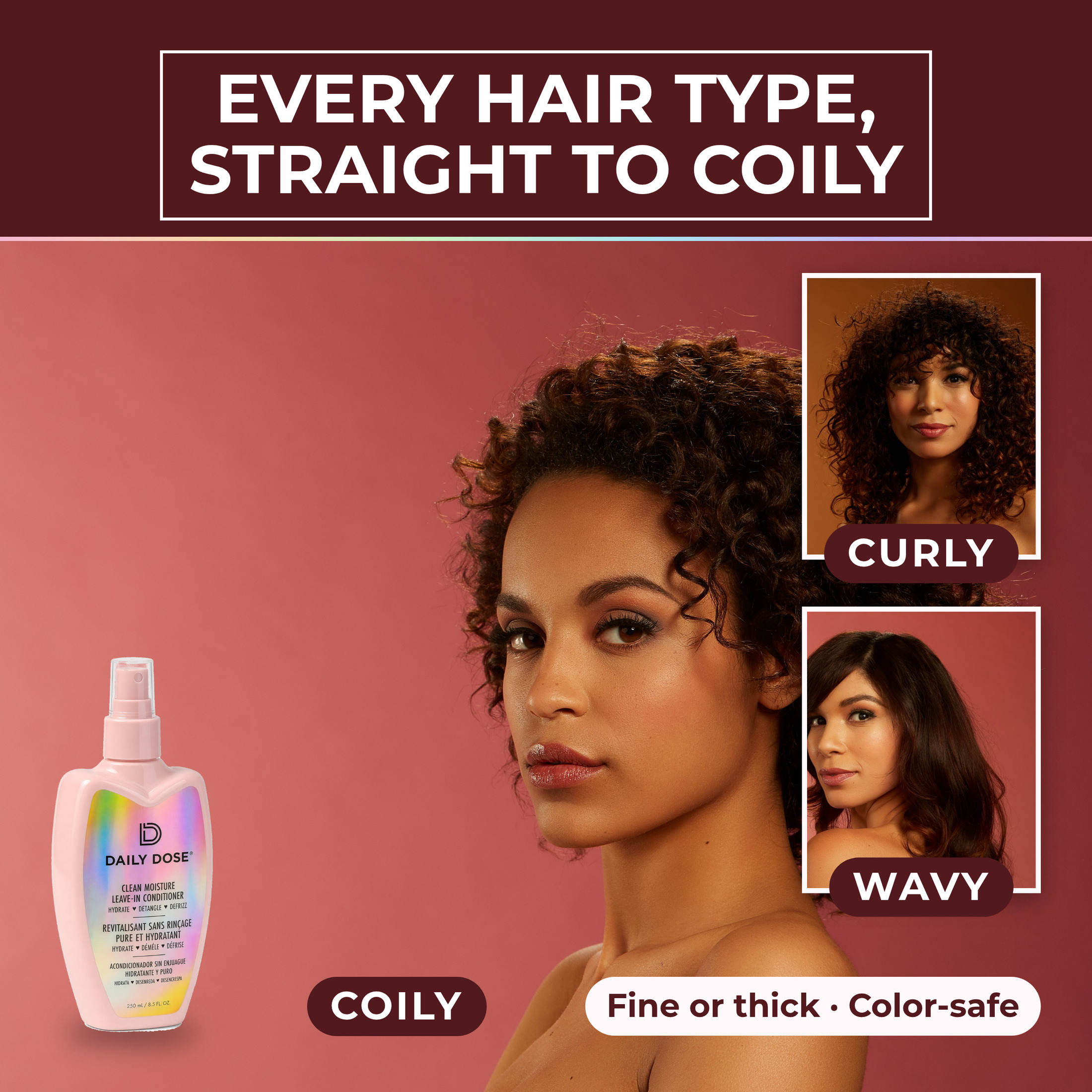 Daily Dose Award-Winning Clean Moisture Leave-In Conditioner Spray, 8.5 oz photo 6
