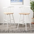 thumbnail image 2 of SAFAVIEH Blanchard Bar Stool, Natural/White, Set of 2 (21.7 in. W x 20.5 in. D x 41.5 in. H), 2 of 13