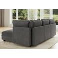 thumbnail image 3 of LLappuil Modular Sectional Sofa, 6 Seat Corduroy Sectional Sofa with Storage, 5 Back Cushion 5 Throw Pillow Gray, 3 of 8