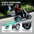 thumbnail image 5 of Tcdjtc 4 Wheel Mobility Scooters for Seniors, Adult Scooter with 800W Motor, Motorized Scooter for Adults, Heavy Duty Electric Scooter with 500 lb Capacity, 31 Miles Long Range, Instructions Included, 5 of 9