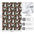 thumbnail image 3 of 2 Pcs Funny Kitchen Towels,White Poodle Dog Hawaiian Floral Microfiber Dish Towels,Kitchen Tea Towels,Kitchen Towel Set (18" X 26"), 3 of 3