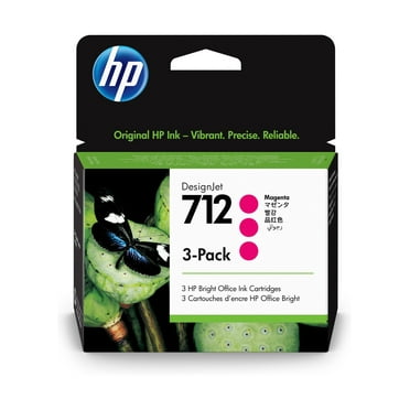 HP 712 3-pack 29-ml Magenta DesignJet Ink Cartridge, 3ED78A