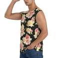 thumbnail image 3 of Fotbe Men's Rose Flowers Print Men's Sleeveless Muscle Tank Tops Casual T-Shirts for Gym Workout Beach-X-Large, 3 of 8