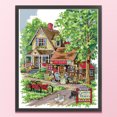 thumbnail image 3 of Hilo de bordar Eco-algodón parcial 14CT Impreso Village Cross Stitch Artwork, 3 of 9