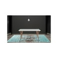 thumbnail image 2 of New Spec Rectangular Engineered Wood Glossy Dining Table Metal Printing In White, 2 of 3