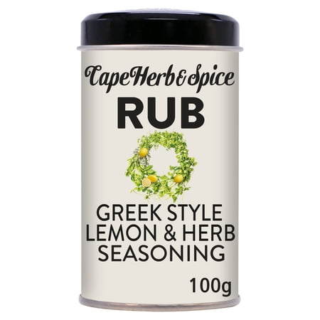 Cape Herb & Spice Rub Greek Style Lemon & Herb Seasoning 100g Imported from Britain