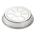 thumbnail image 3 of Aluminum Foil Pans - 100-Piece Round Disposable Tin Pans with Flat Board Lids for Baking, Roasting, Broiling, and Cooking, 9 x 1.6 x 9 Inches, 3 of 4