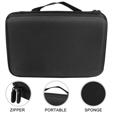 LOLIPPYY Black Sports Camera Storage Bag with Zipper for Travel and Outdoor Use