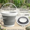 thumbnail image 5 of GadgetNestUSA Collapsible Bucket 5L, Foldable Silicone Water Pail with Handle, Portable Space Saving Bucket for Cleaning, Camping, Car Wash, Fishing, Travel, Durable Lightweight Utility Container, 5 of 8