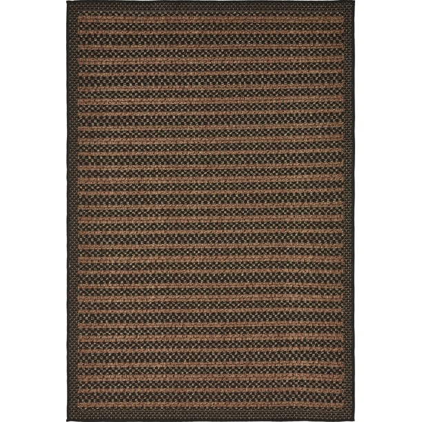 Unique Loom Checkered Outdoor Modern Geometric Area Rug or Runner